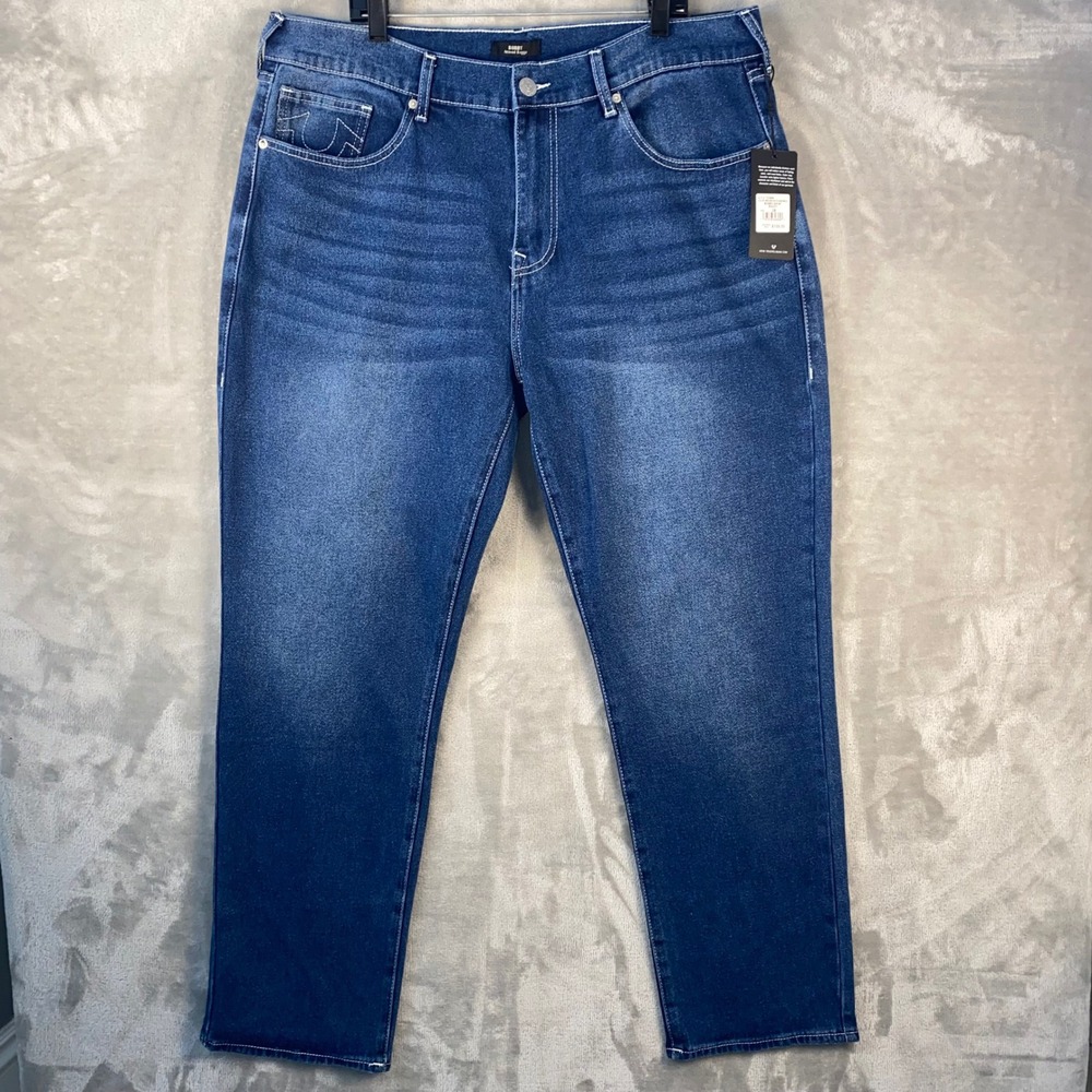 True Religion Bobby Relaxed Baggy Mens Blue Denim Jeans W38 L32 NWT
